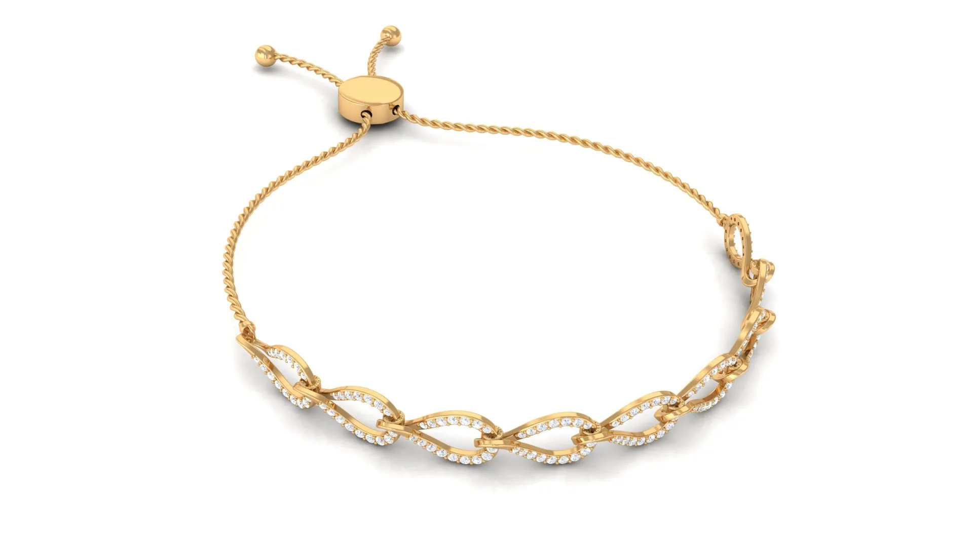 1 CT Zircon Minimal Infinity Bolo Bracelet