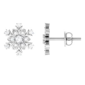 1/4 CT Certified Zircon Statement Snowflake Stud Earrings