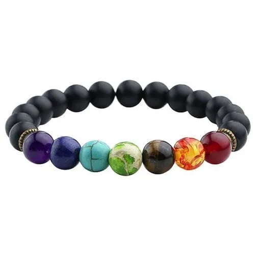 7 Chakras Diffuser Lava Rock Bracelet