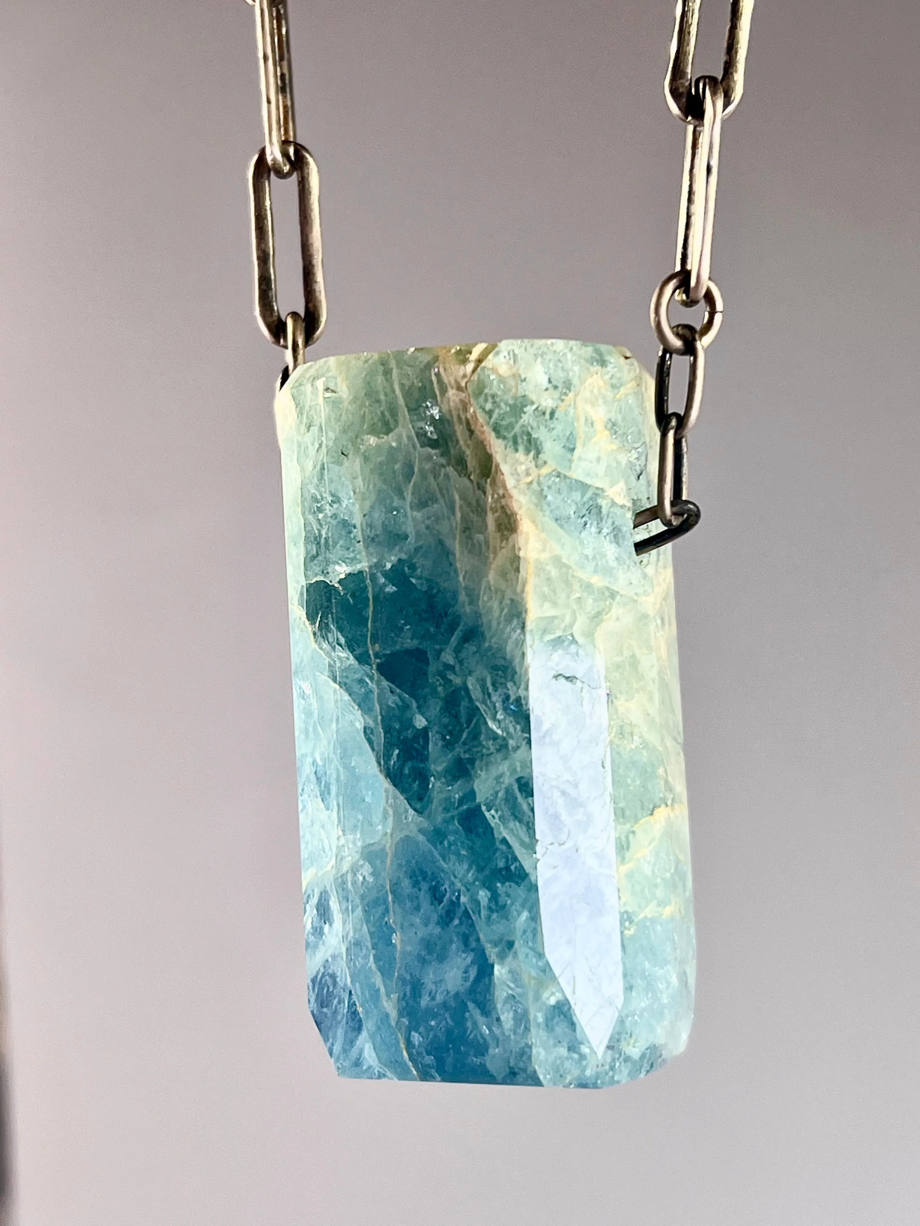 Aquamarine Crystal Necklace